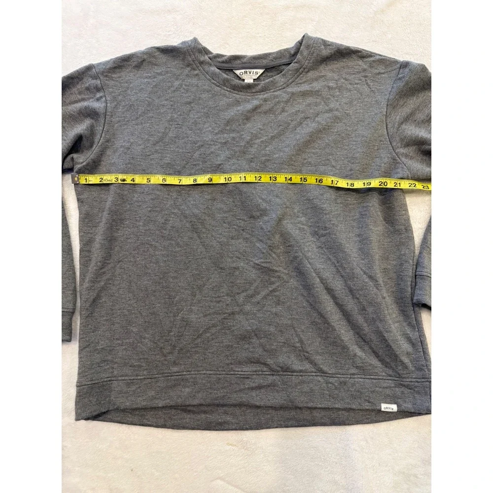 Orvis Classic‎ Collection Mens Gray Crewneck Sweatshirt Fleece Pullover Large L